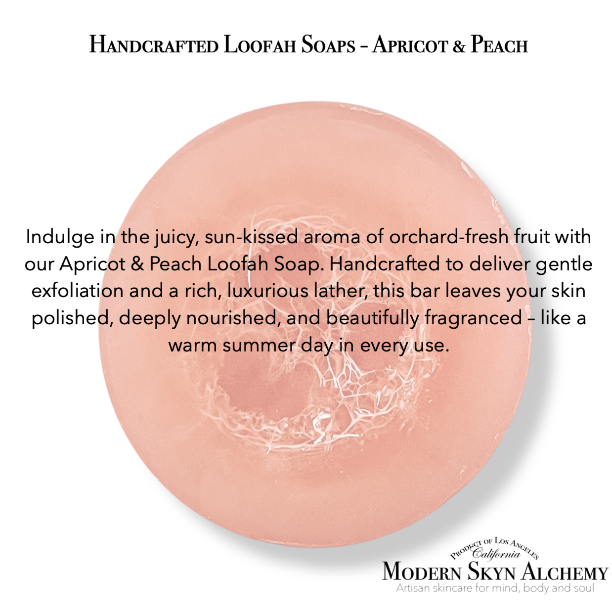 Handcrafted Loofah Soaps - Apricot & Peach
