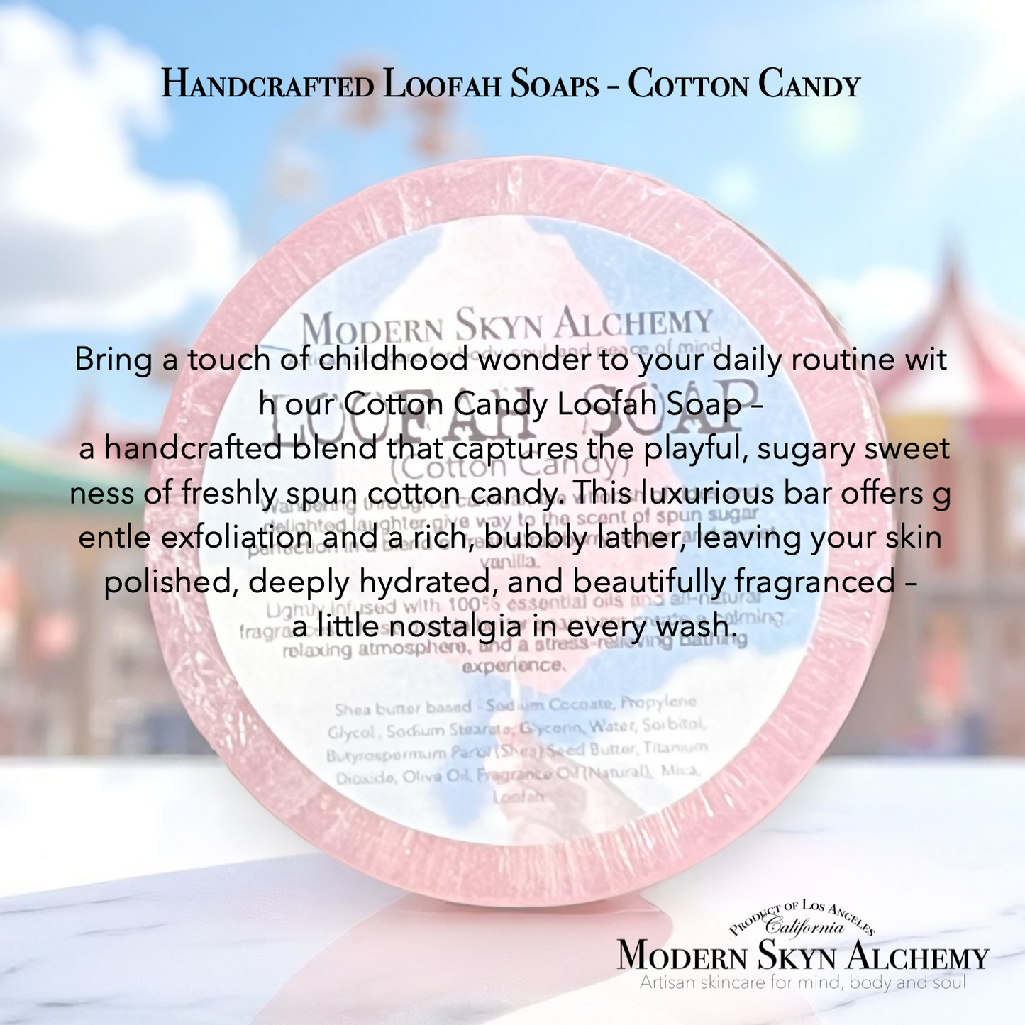 Cotton Candy Loofah Soap