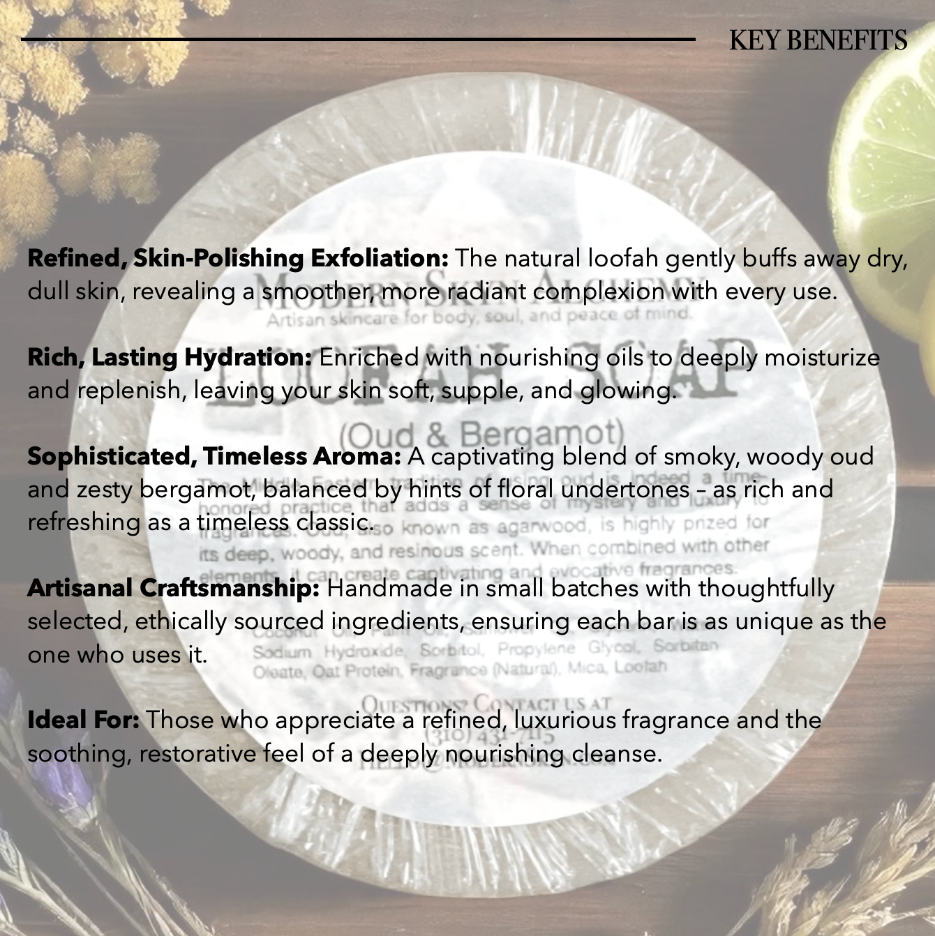 Oud & Bergamot Loofah Soap