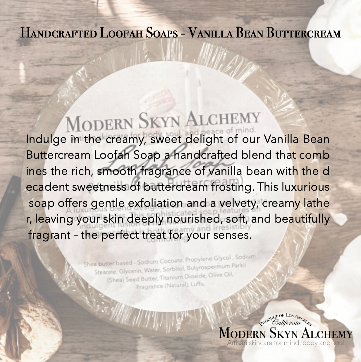 Vanilla Bean Buttercream Loofah Soap