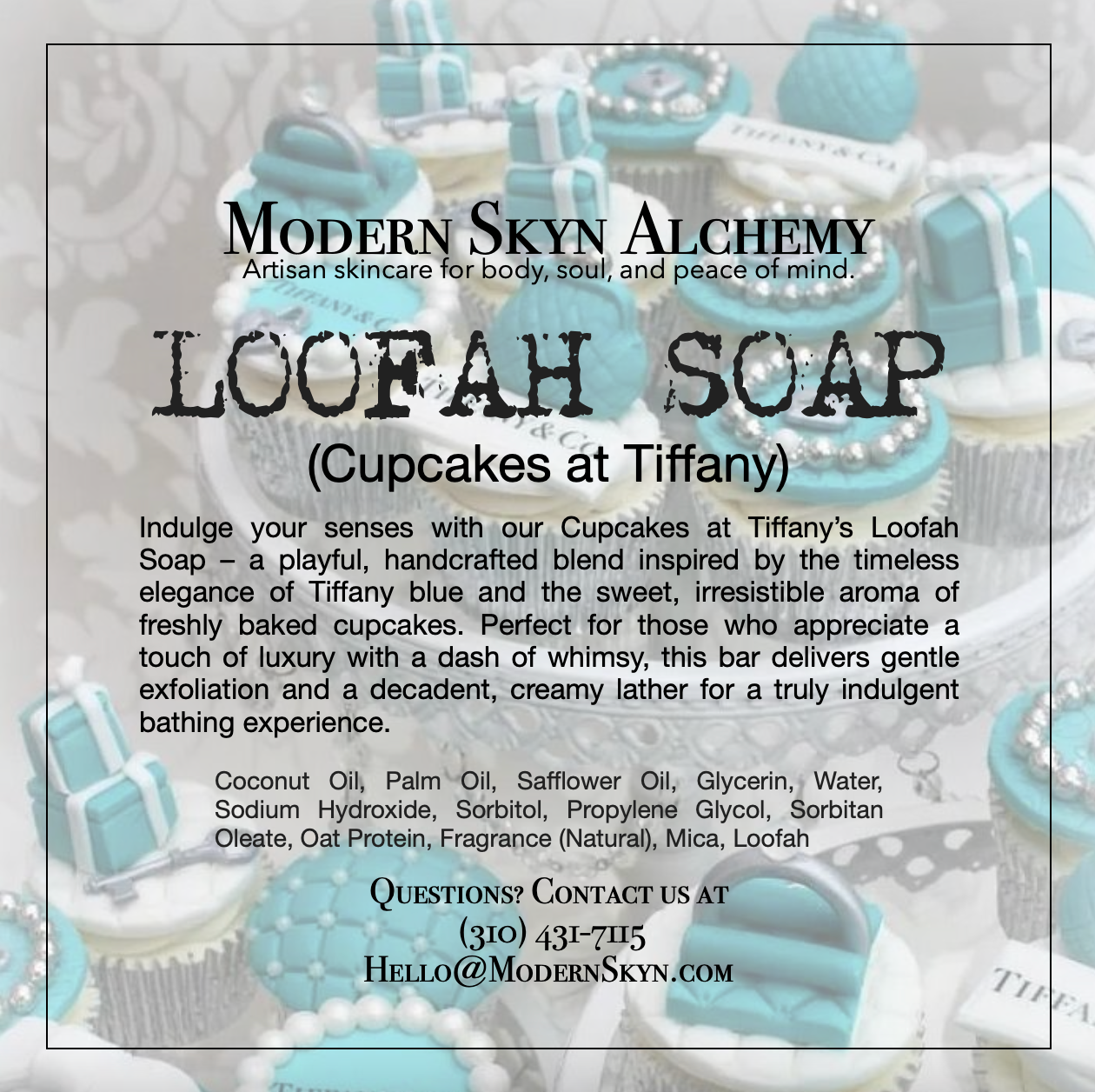Handcrafted Loofah Soaps - Cupcakes at Tiffany's