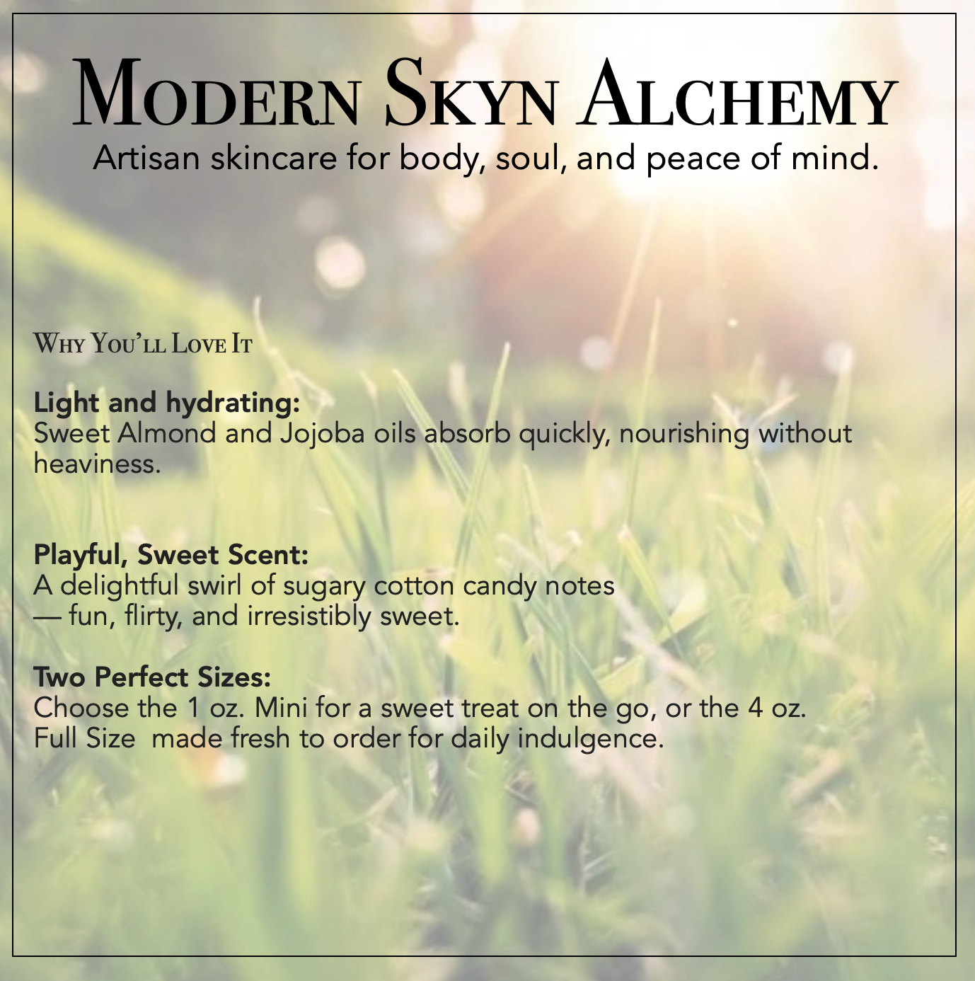 Fresh Cut Grass Body Oil
