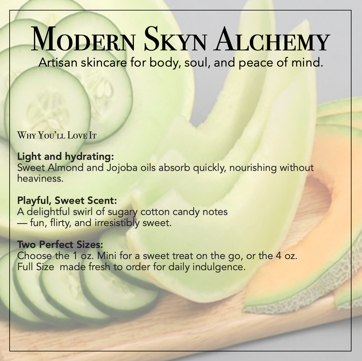 Cucumber Melon Body Oil