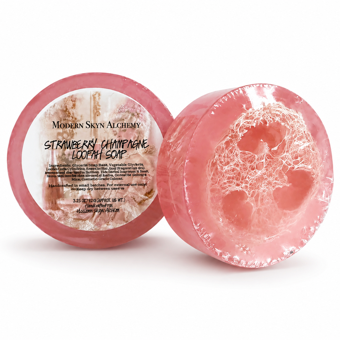 Strawberry Champagne Loofah Soap