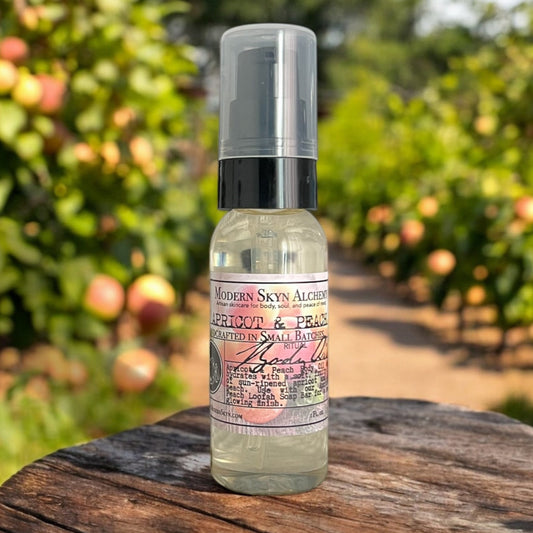 Apricot & Peach Body Oil - Sweet, sunny, and irresistibly juicy.