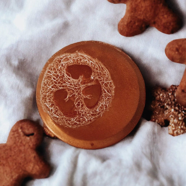 Gingerbread Loofah Soap - MODERN SKYN ALCHEMY HANDCRAFTED SKINCARE