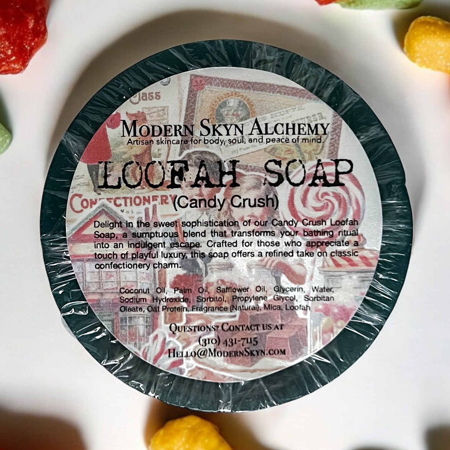 Handcrafted Loofah Soap - Candy Crush