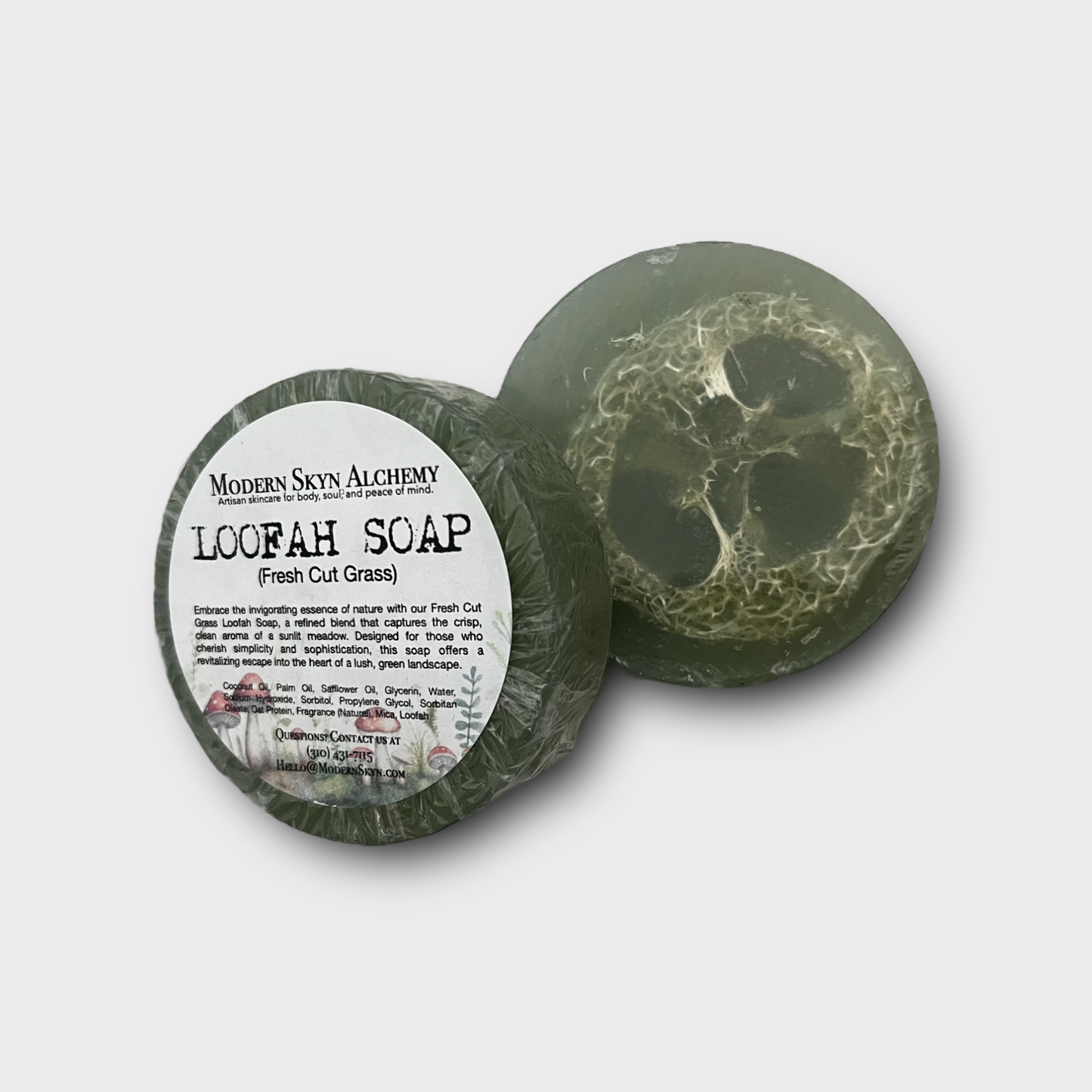 Handcrafted Loofah Soaps - Fresh Cut Grass