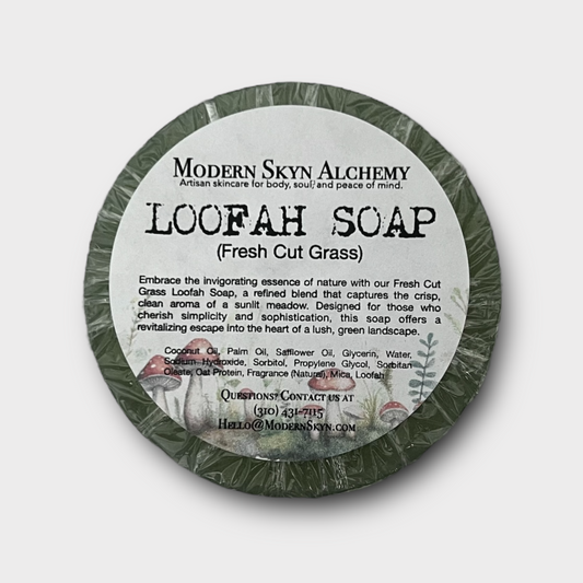 Handcrafted Loofah Soaps - Fresh Cut Grass