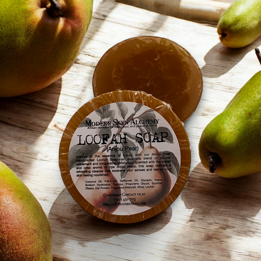 Handcrafted Loofah Soap - Anjou Pear