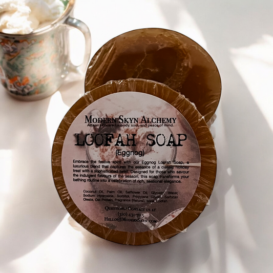 Handcrafted Loofah Soap - Eggnog