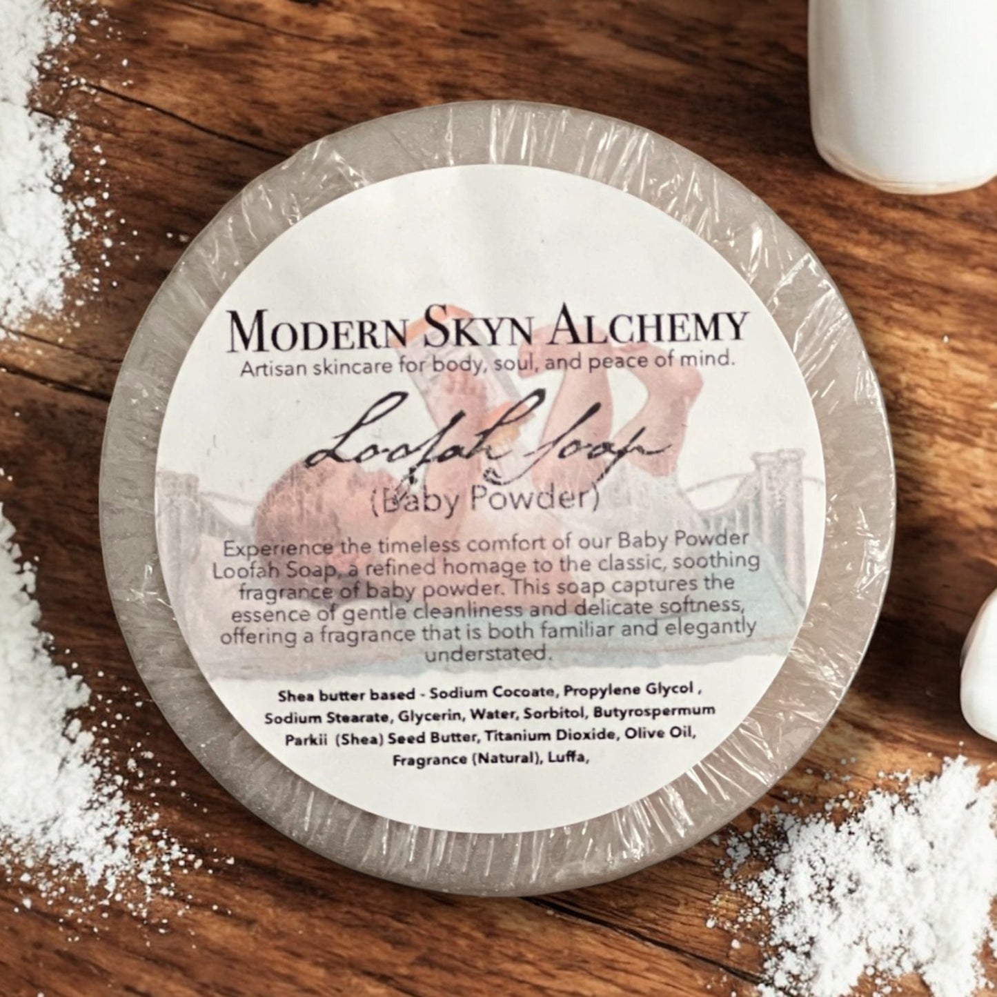 Handcrafted Loofah Soaps - Baby Powder