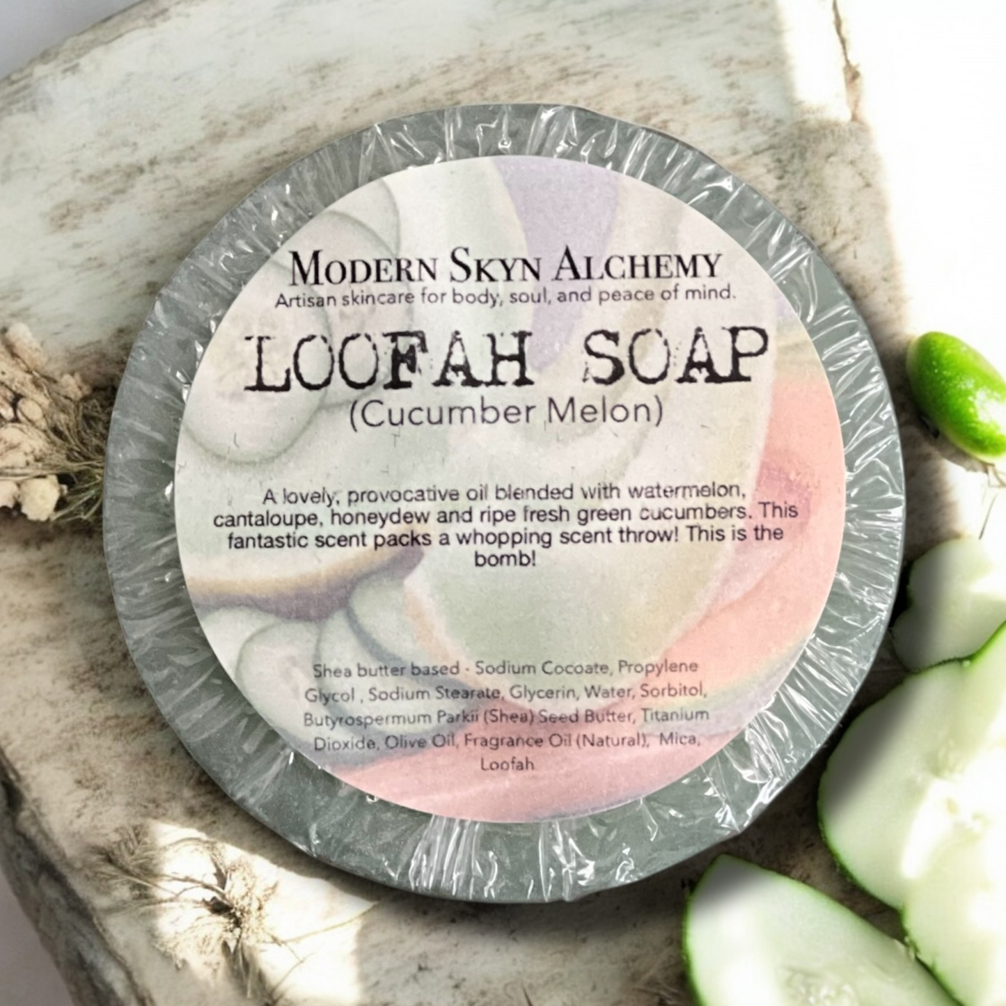 Handcrafted Loofah Soaps - Cucumber Melon