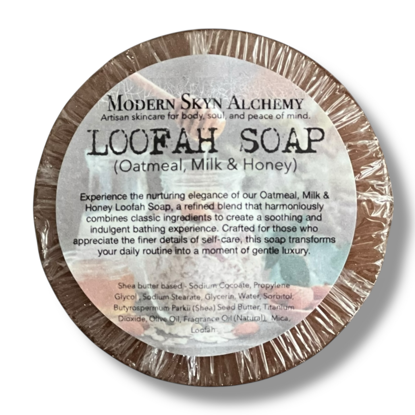Handcrafted Loofah Soaps - Oatmeal, Milk & Honey