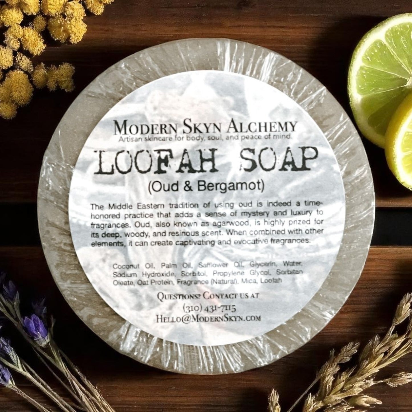 Handcrafted Loofah Soaps - Oud & Bergamot