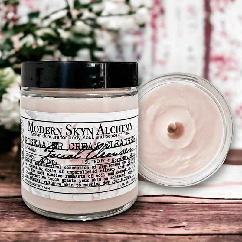 Rose Water Cream Cleanser - MODERN SKYN ALCHEMY HANDCRAFTED SKINCARE