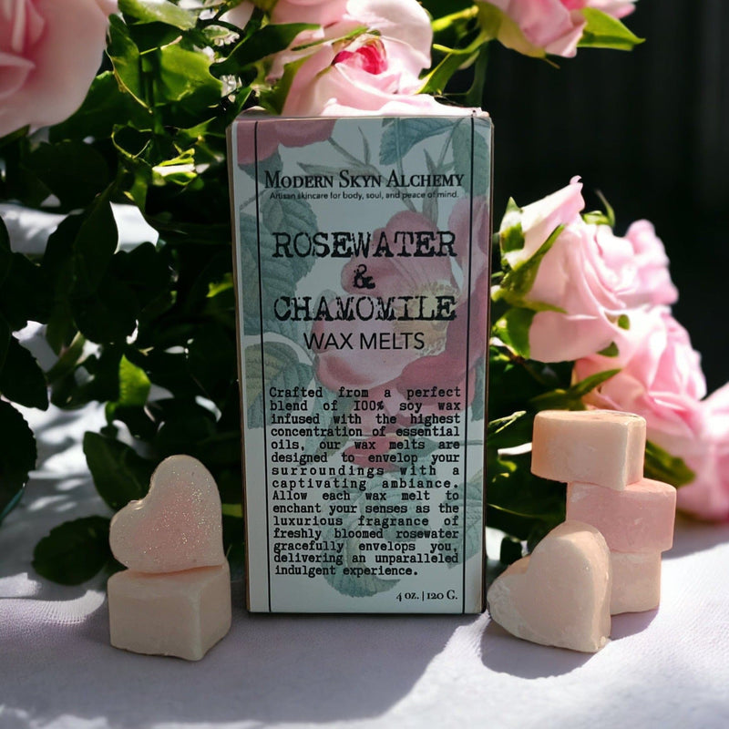 Rosewater & Chamomile Wax Melts - MODERN SKYN ALCHEMY HANDCRAFTED SKINCARE