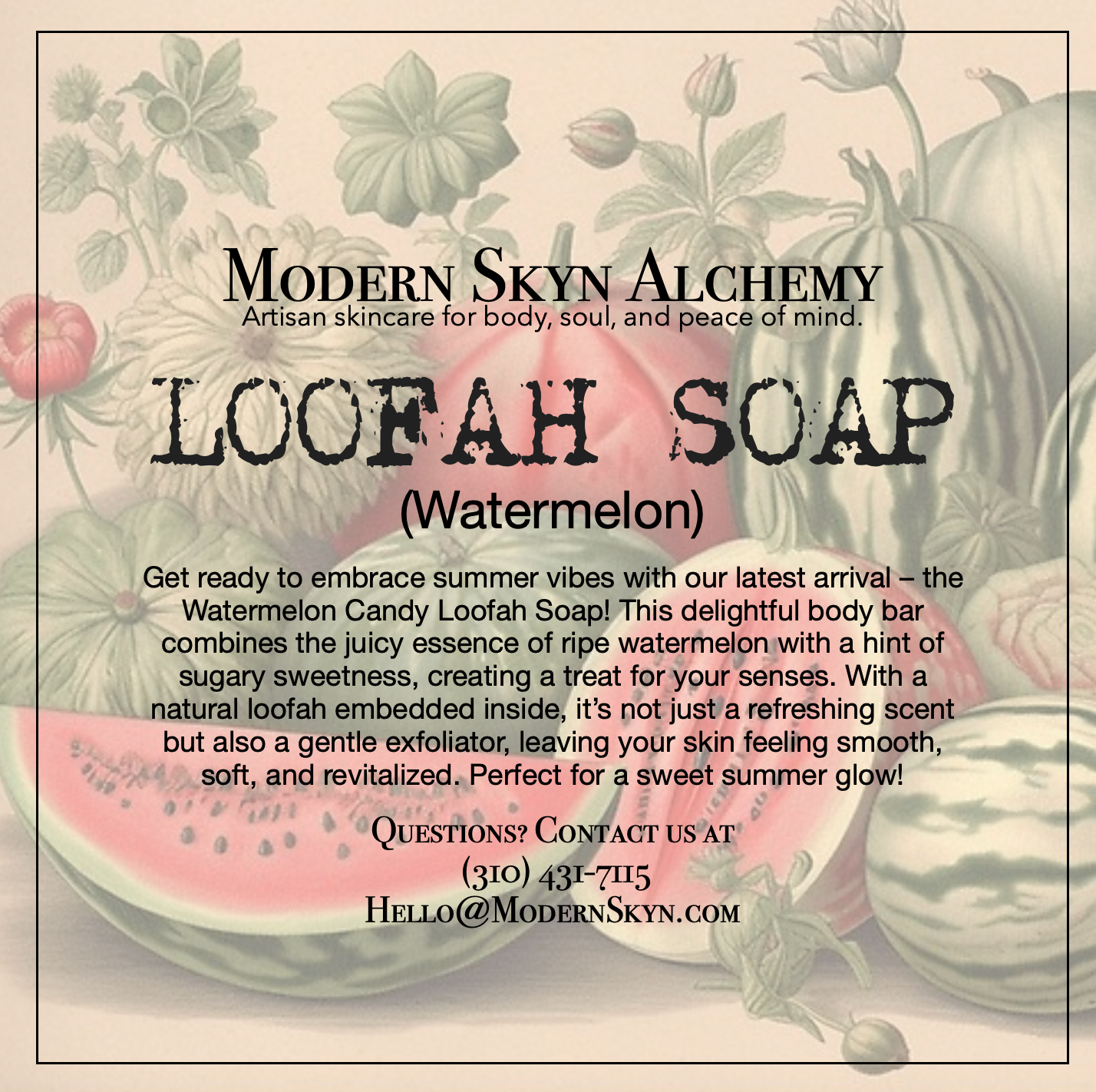 Handcrafted Loofah Soaps - Watermelon