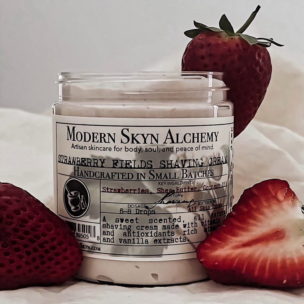 Strawberry Fields Shaving Cream - MODERN SKYN ALCHEMY HANDCRAFTED SKINCARE