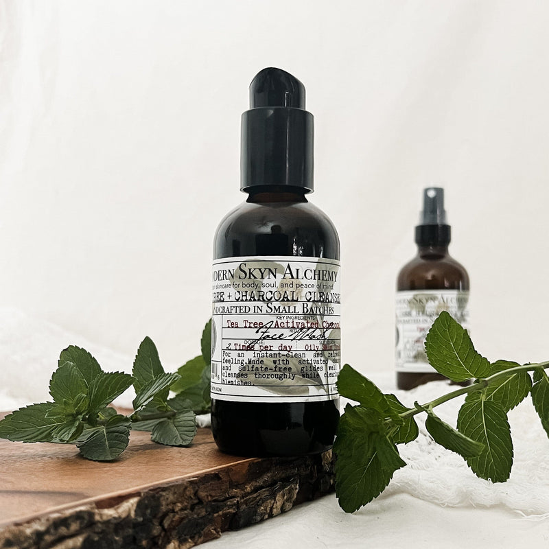 Tea Tree + Mint Charcoal Cleanser - MODERN SKYN ALCHEMY HANDCRAFTED SKINCARE