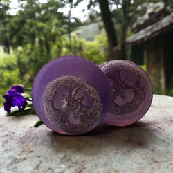 Violet Loofah Soap - MODERN SKYN ALCHEMY HANDCRAFTED SKINCARE